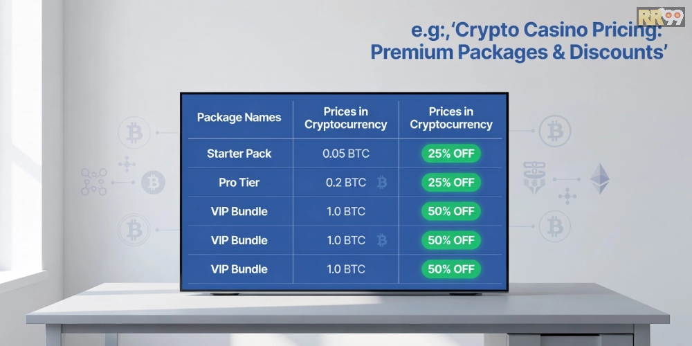 Bảng giá chi tiết các gói dịch vụ crypto casino rr99 năm 2025