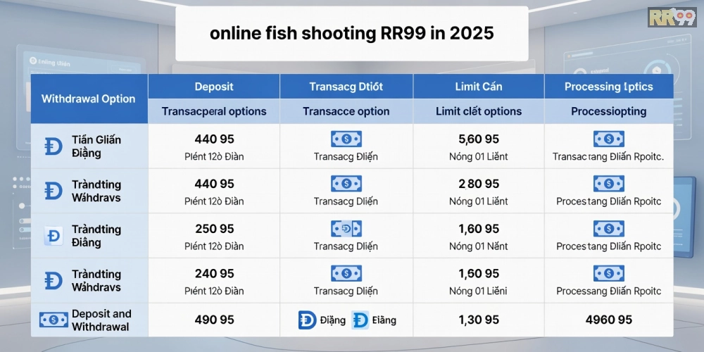 Bảng giá nạp rút chi tiết cho bắn cá online rr99 năm 2025