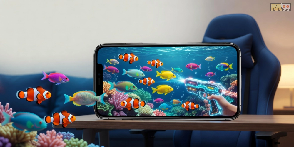 Hình minh họa khái niệm bắn cá online rr99 với giao diện chơi hấp dẫn