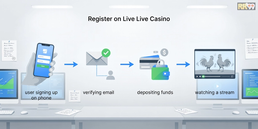 Hướng dẫn từng bước đăng ký và sử dụng xem đá gà trực tiếp casino rr99 an toàn