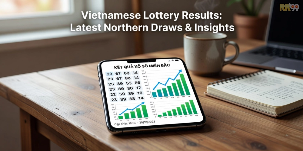 Minh họa kết quả xổ số miền Bắc hiển thị trên màn hình điện thoại thông minh